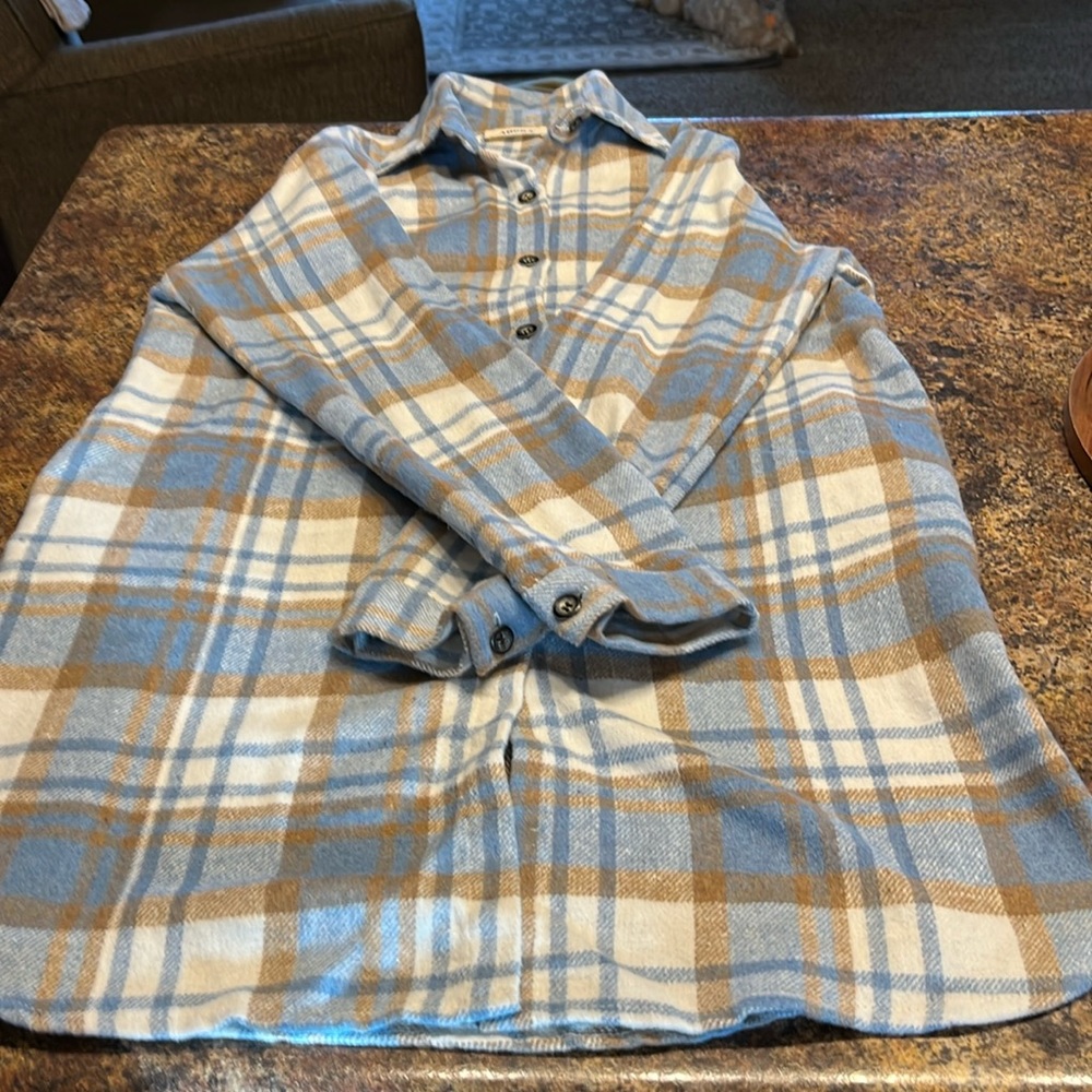 Long Plaid Shacket